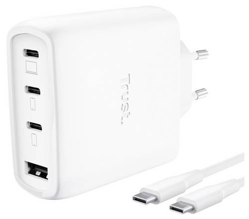 Trust USB Ladegerät 65 W Weiß GaN 26068