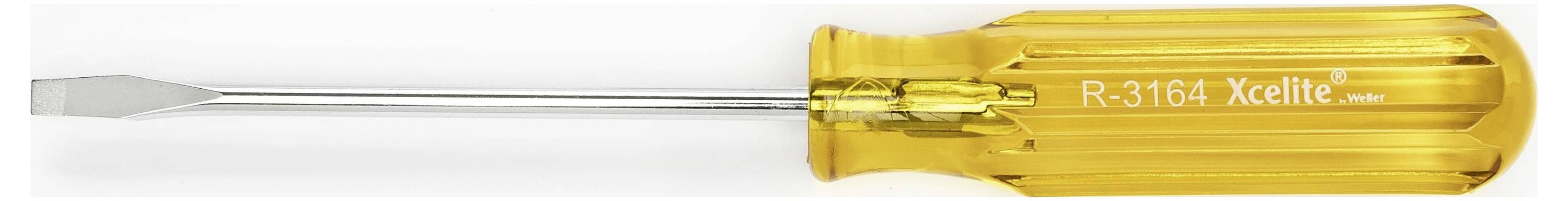 Flachkopfschraubendreher mit gelbem transparentem Griff, Modell R-3164 Xcelite.