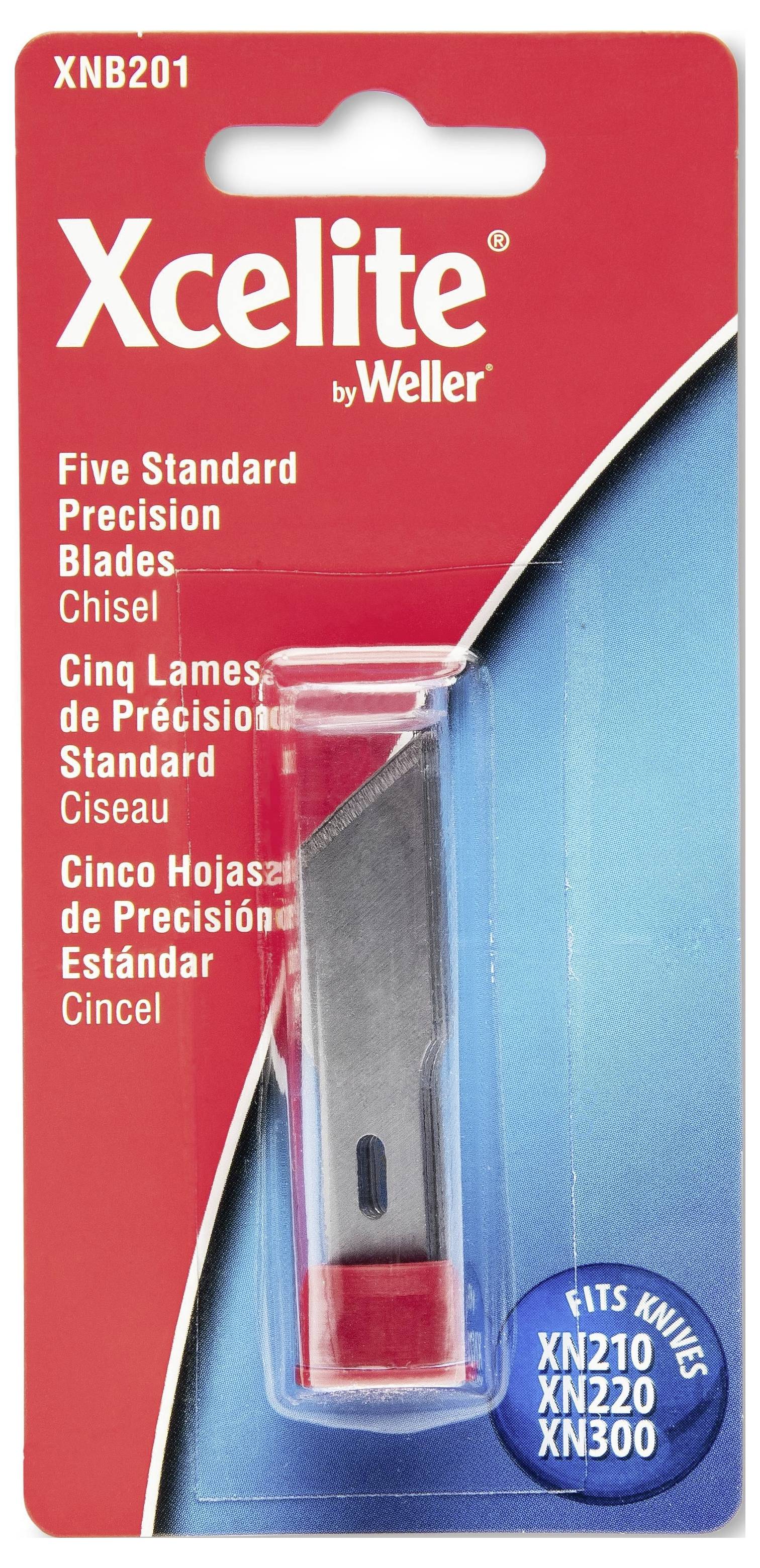 Verpackung für Xcelite von Weller XNB201 fünf Standard-Präzisionsklingen, Meißel; passt zu Messermodellen XN210, XN220, XN300.
