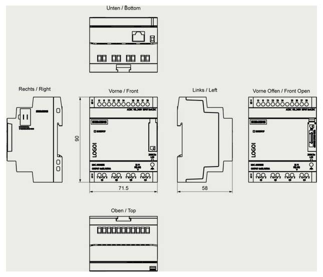 Siemens Logo! 9 6ED1052-2FB08-0BA3 SPS-Steuerungsmodul 115 V/AC, 115 V/DC, 230 V/AC, 230 V/DC
