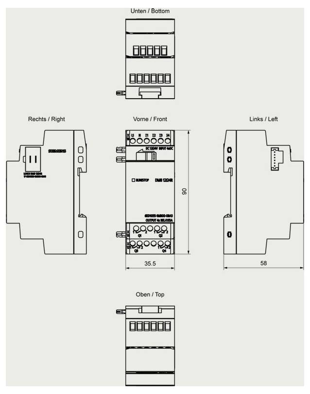 Siemens Logo! 9 6ED1055-1MB00-0BA3 SPS-Erweiterungsmodul 24 V/DC, 12 V/DC