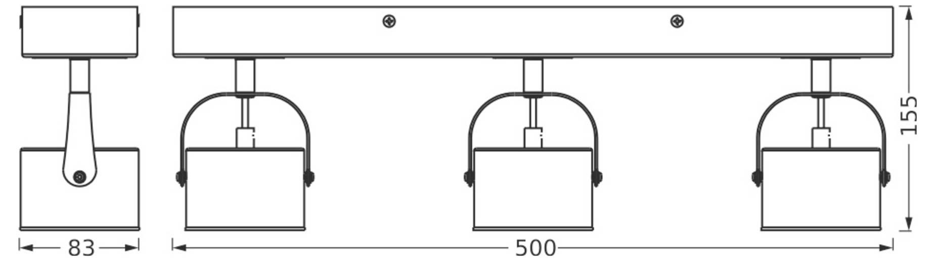 OSRAM Decor Spot Jupiter 3 Spot 4099854471476 LED-Deckenstrahler, LED-Wandstrahler LED 16.5W Silber