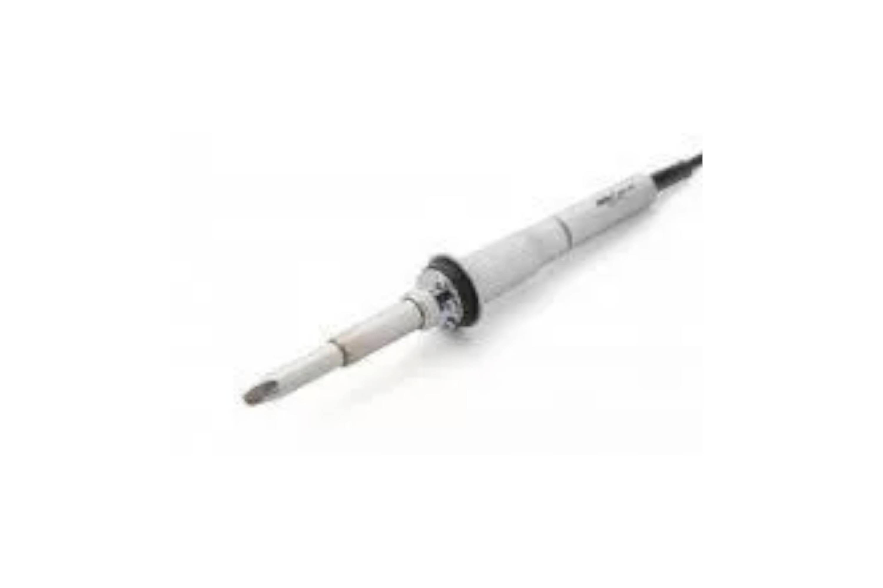 A metal automotive spark plug with a threaded body and two electrode ends, shown isolated on a white background.