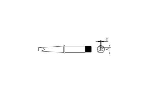 Weller CT2F7 LÖTSPITZE 10,0MM Lötspitze Meißelform Inhalt