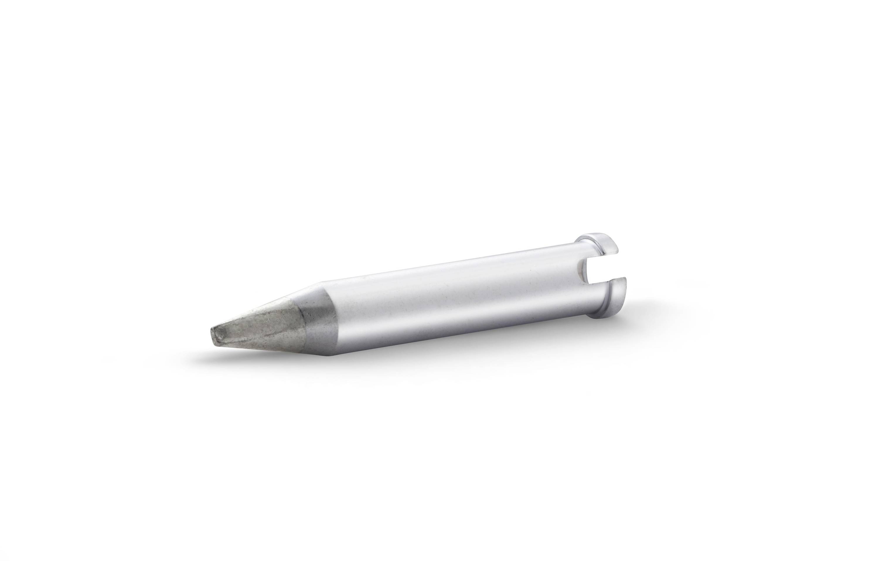 A metallic pencil-style pen refill or lead cartridge, shown in close-up on a white background.