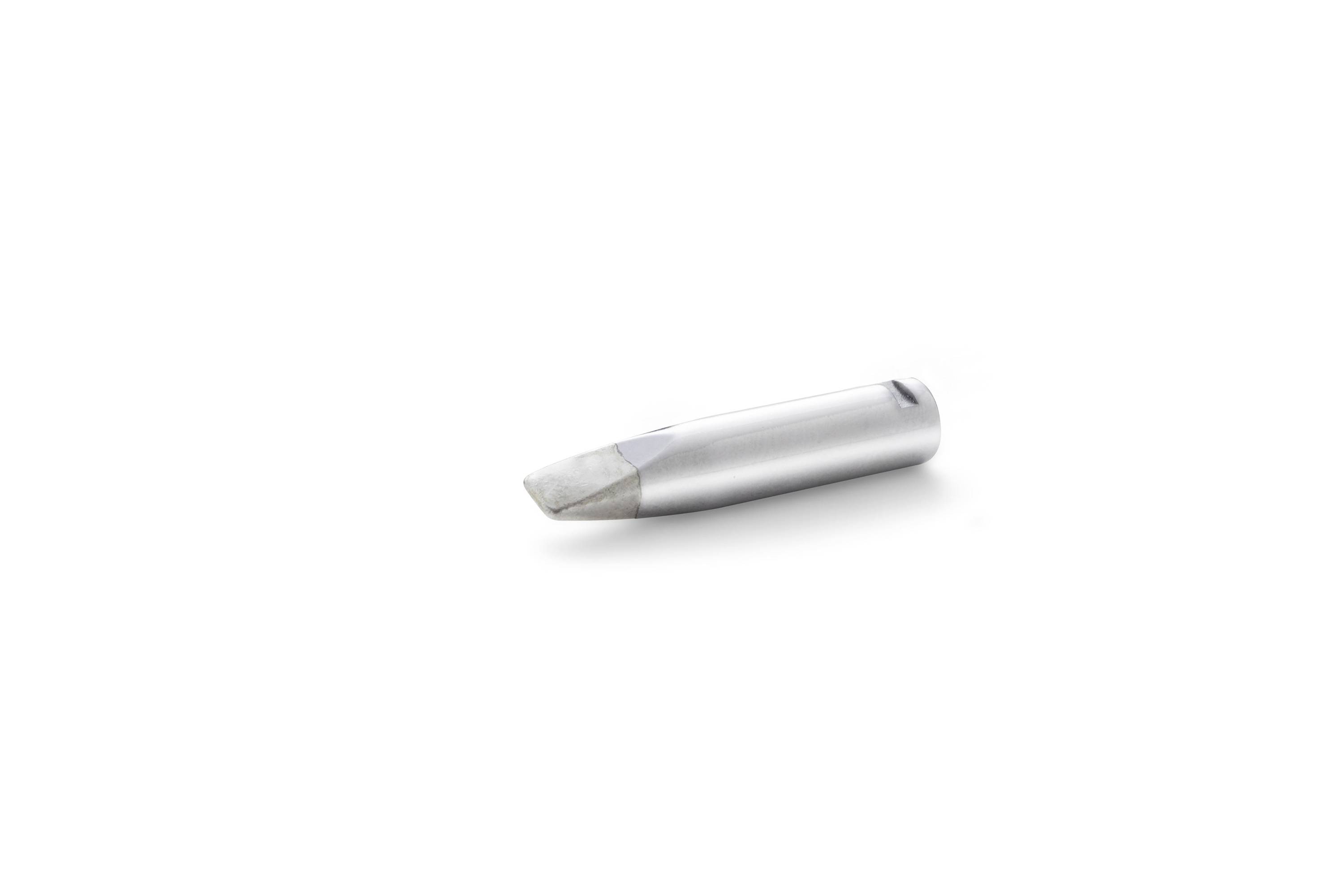 A silver metal eraser sharpener attachment, shown isolated on a white background, with a worn eraser tip inside.