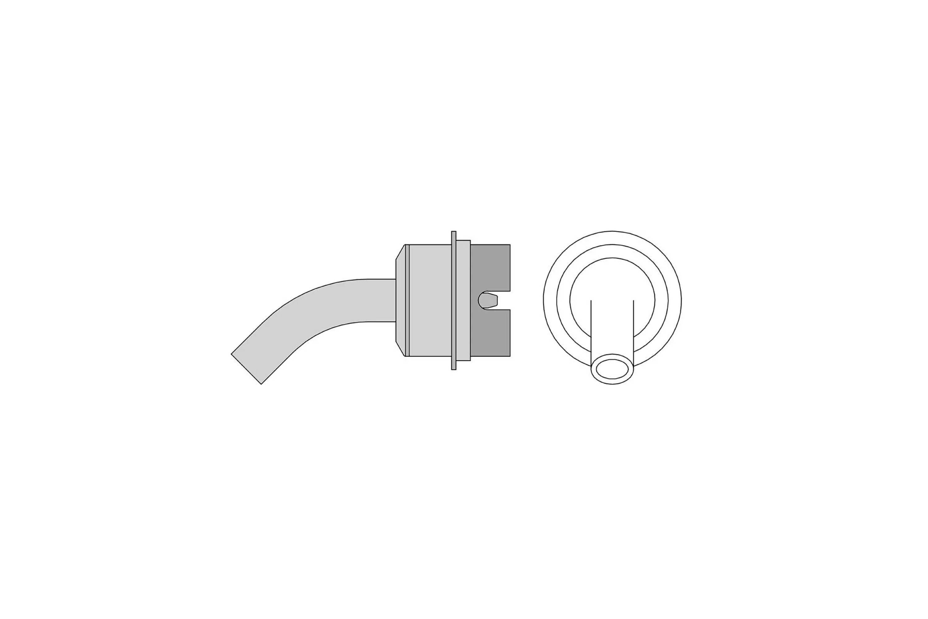 Simple line drawing of a plug and matching socket, shown side by side on a white background.