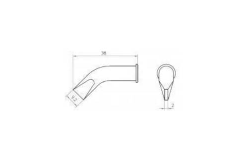 Weller LHT FX LÖTSPITZE 9,2MM Lötspitze Meißelform, gebogen Inhalt