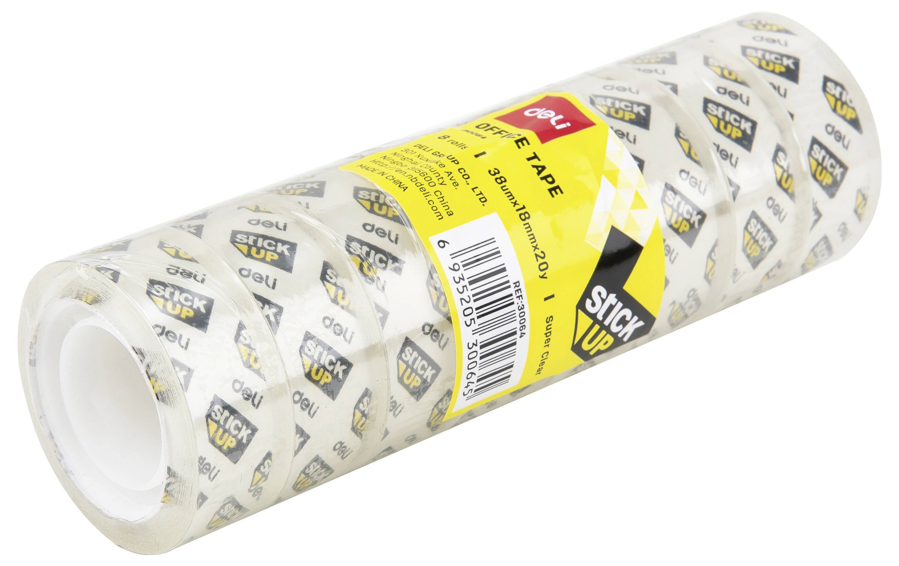 DELI D260304 Klebeband Transparent (matt) (L x B) 18m x 1.8cm 8St.