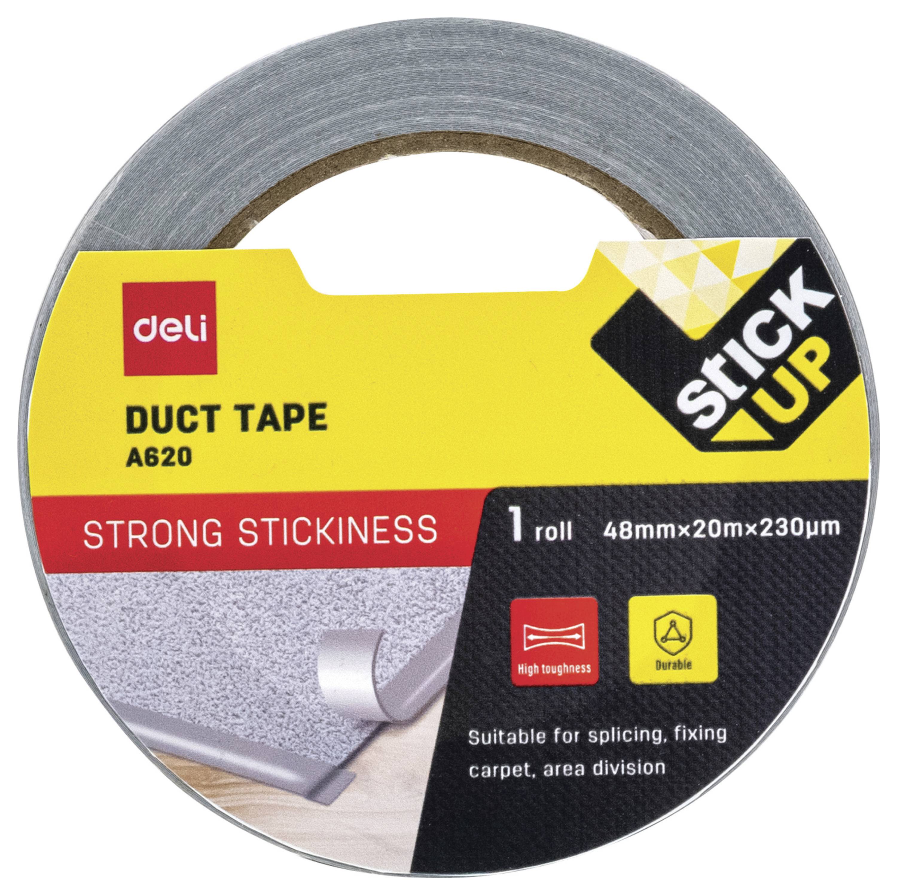 DELI D266795 Gewebeklebeband Silber (L x B) 20m x 4.8cm 1St.