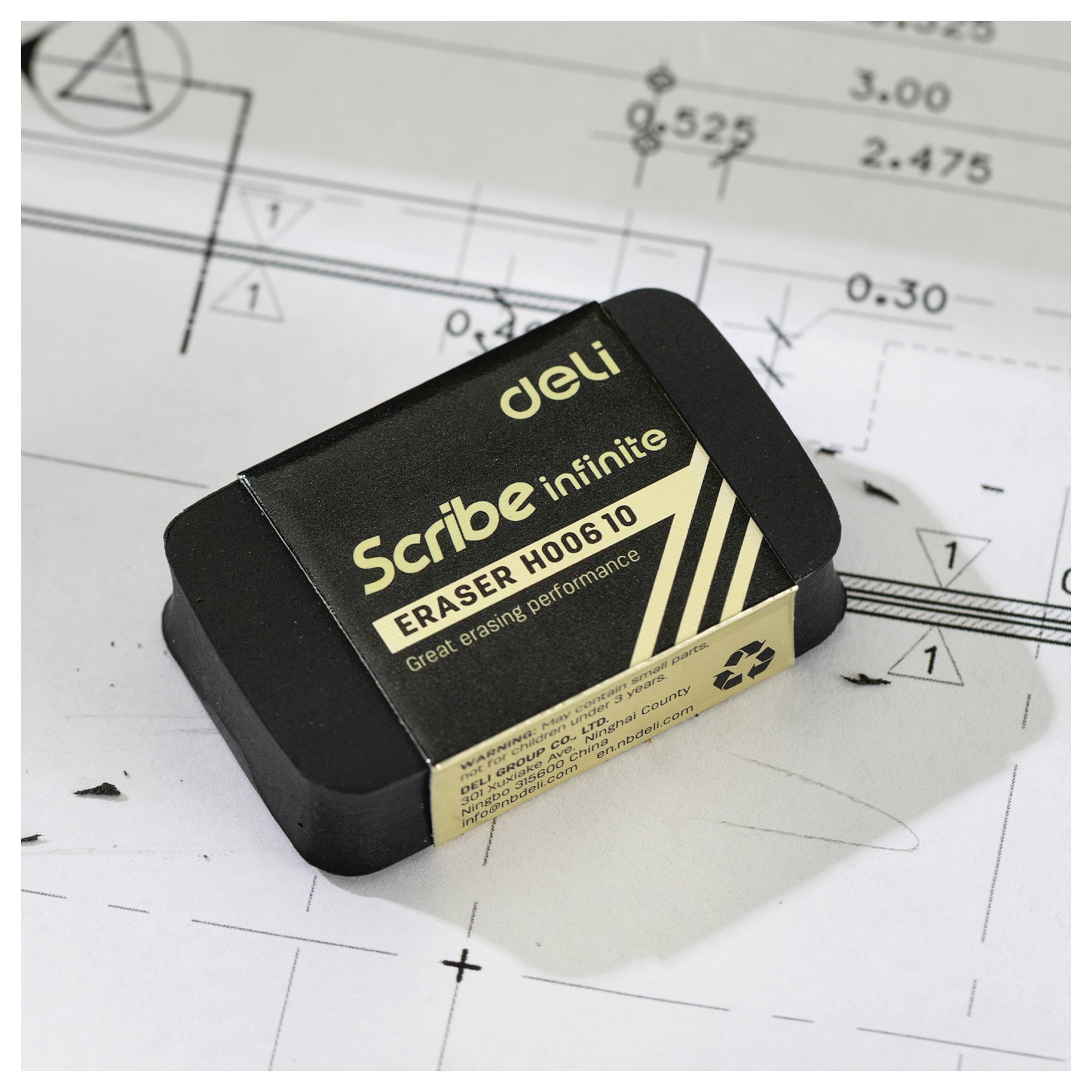 DELI EH00610 D437490 Radierer Schwarz