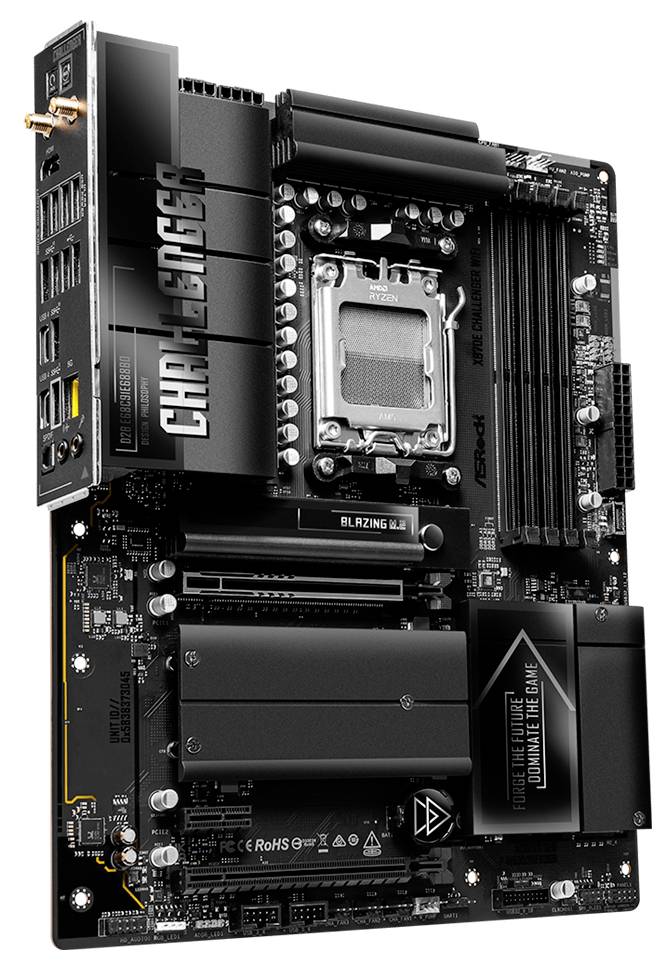 ASRock X870E Challenger WiFi (AM5) (D) Mainboard Sockel (PC) AMD® AM5 Formfaktor (Details) ATX Mainboard-Chipsatz AMD® X870E