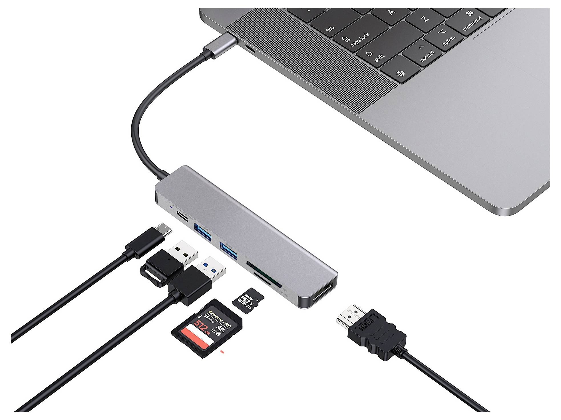 Conceptronic USB-C® Dockingstation DONN02G 6-in-1 USB 3.2 Gen 1 Docking Sta inkl. Ladefunktion, USB-C® Power Delivery