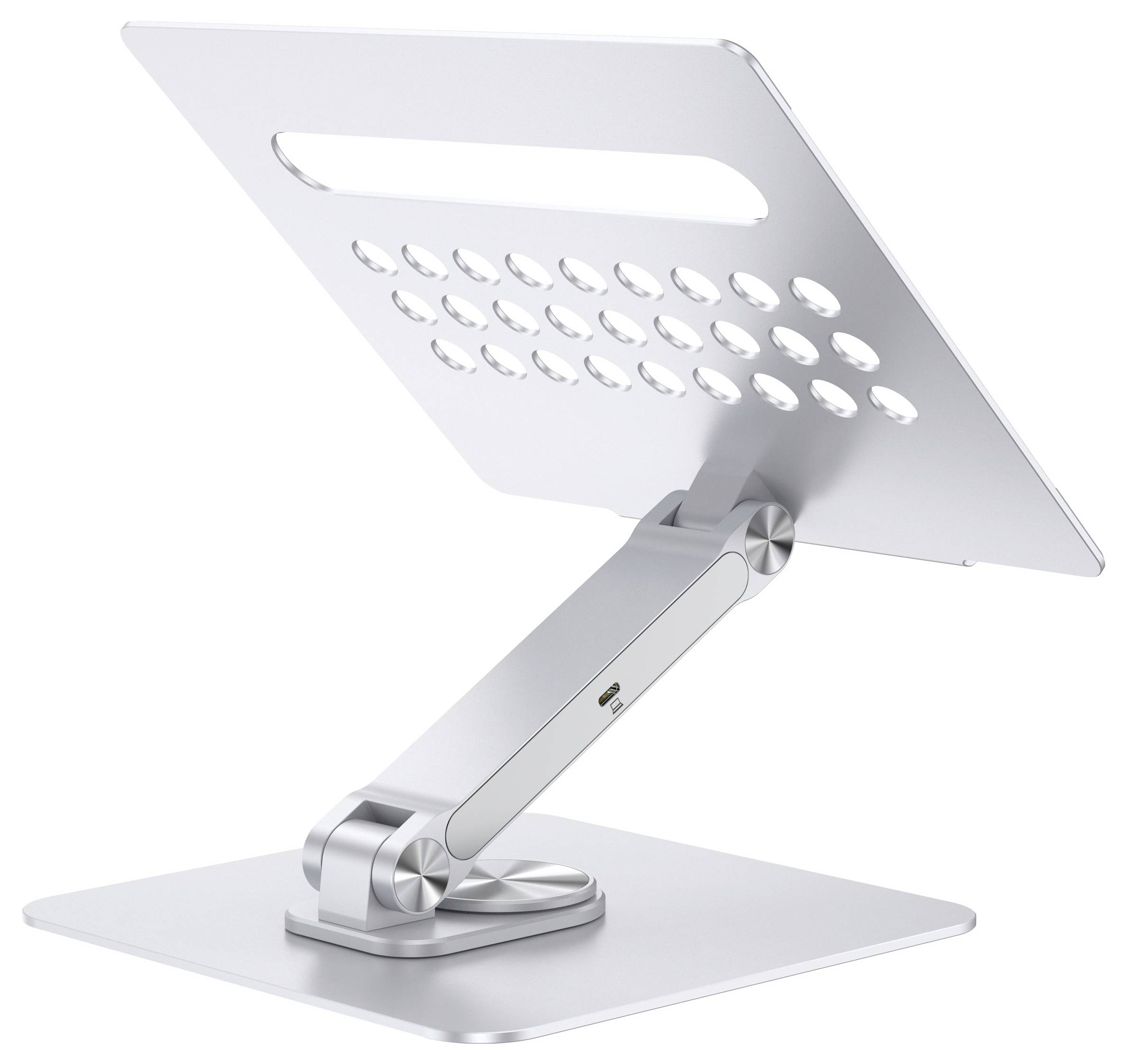 Conceptronic DONN27G Laptop Stand with 7-in-1 USB 3.2 Notebook-Ständer höhenverstellbar, drehbar, USB-Hub-Funktion