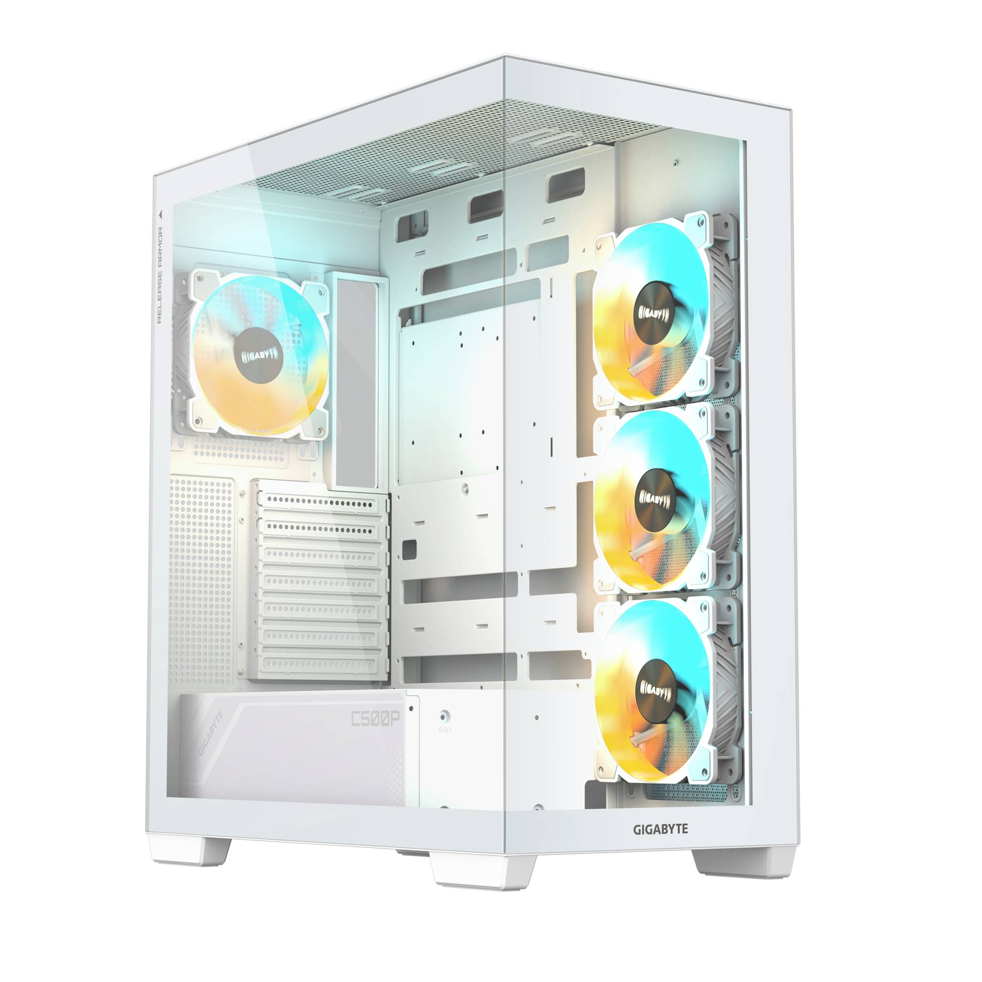 Gigabyte GB-C500PI ST Midi-Tower PC-Gehäuse Weiß