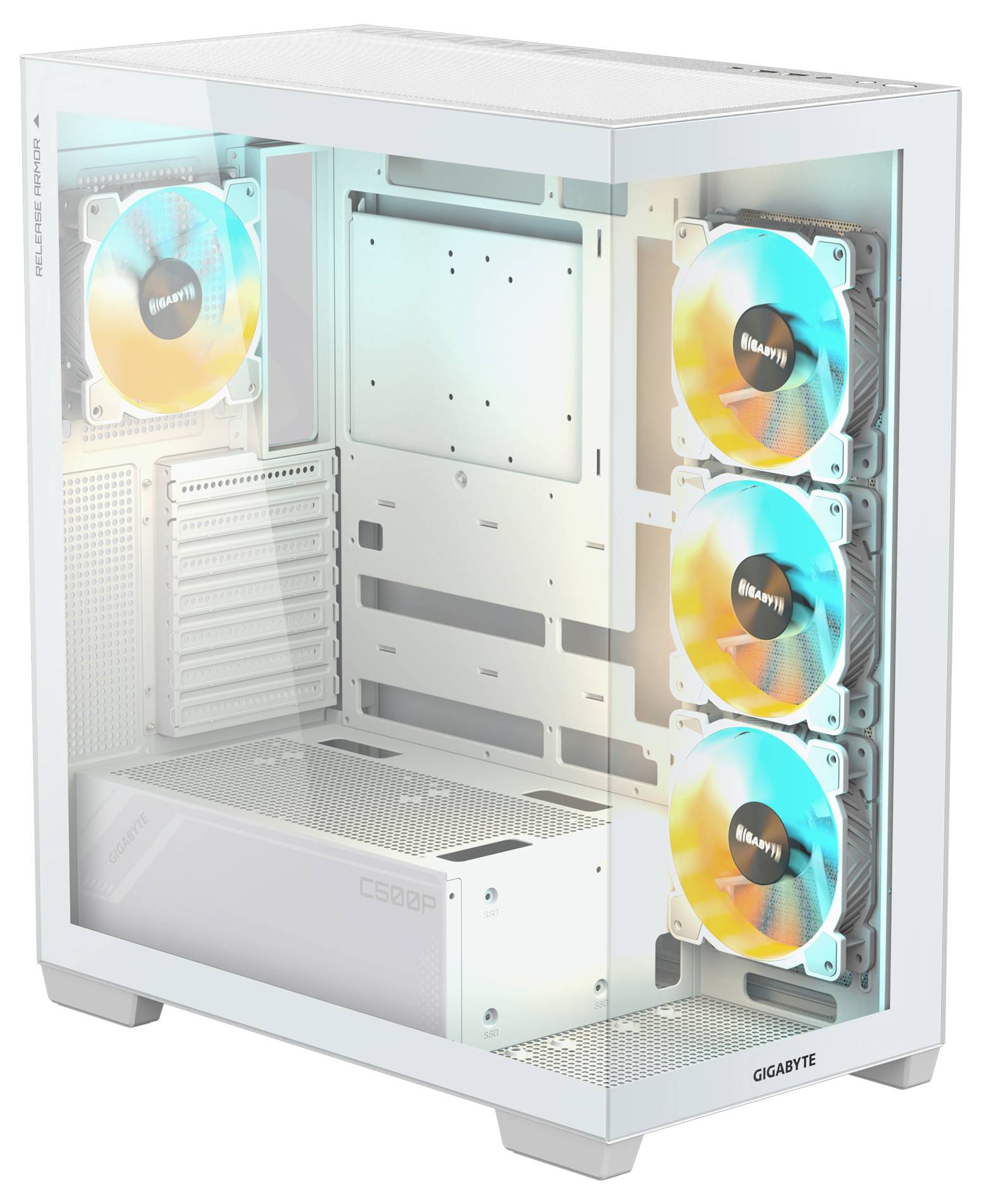 Gigabyte GB-C500PI ST Midi-Tower PC-Gehäuse Weiß
