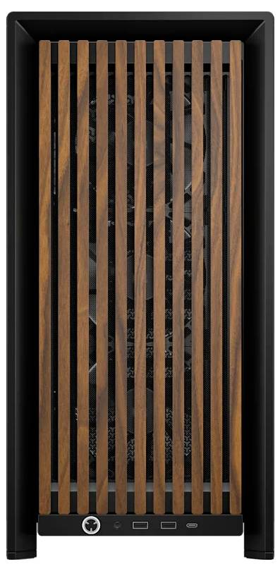 Corsair FRAME 4000D RS, Black/Walnut Midi-Tower PC-Gehäuse Schwarz, Holz