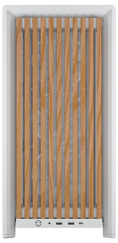 Corsair FRAME 4000D RS, White/Oak Midi-Tower PC-Gehäuse Holz, Weiß