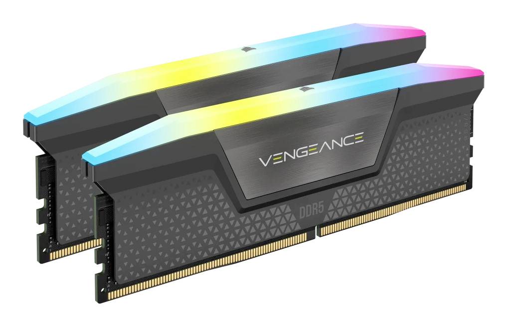 Corsair VENGEANCE RGB DDR5 6000MT/s 16GB - GREY PC-Arbeitsspeicher Kit DDR5 16 GB 2 x 8 GB 288pin DIMM CL36 CMH16GX5M2E6000Z36