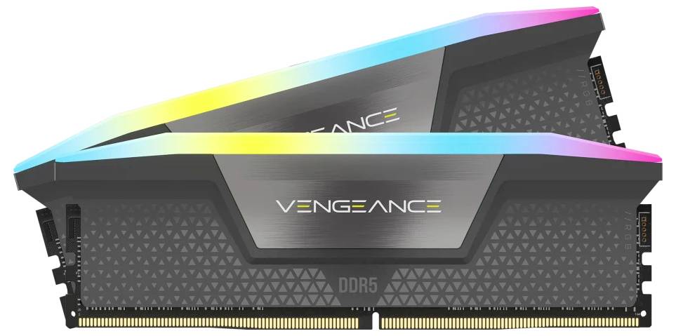 Corsair VENGEANCE RGB DDR5 6000MT/s 16GB - GREY PC-Arbeitsspeicher Kit DDR5 16 GB 2 x 8 GB 288pin DIMM CL36 CMH16GX5M2E6000Z36