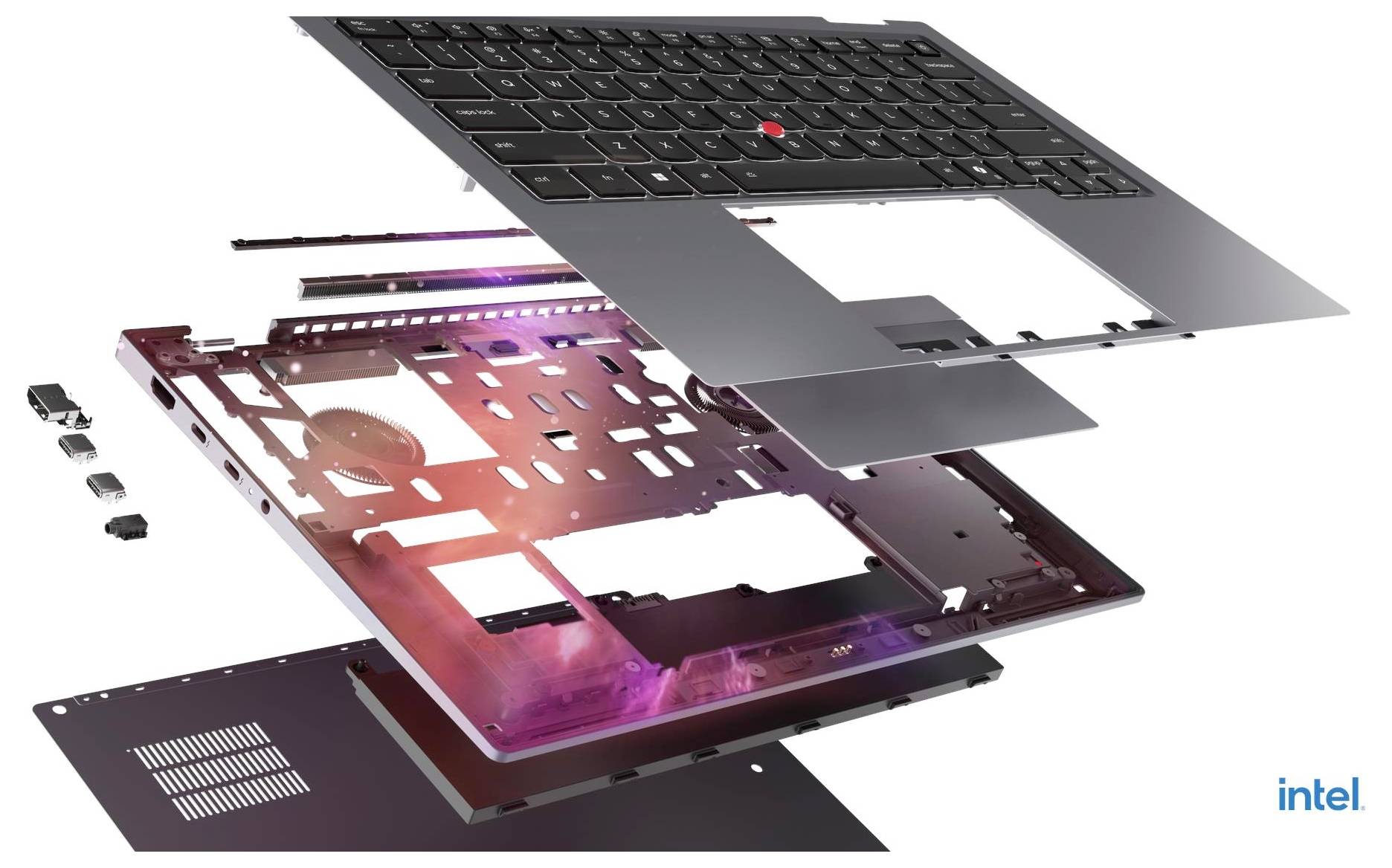 Geschlossener silberner Laptop mit Copilot+ PC-Branding auf weißem Hintergrund.