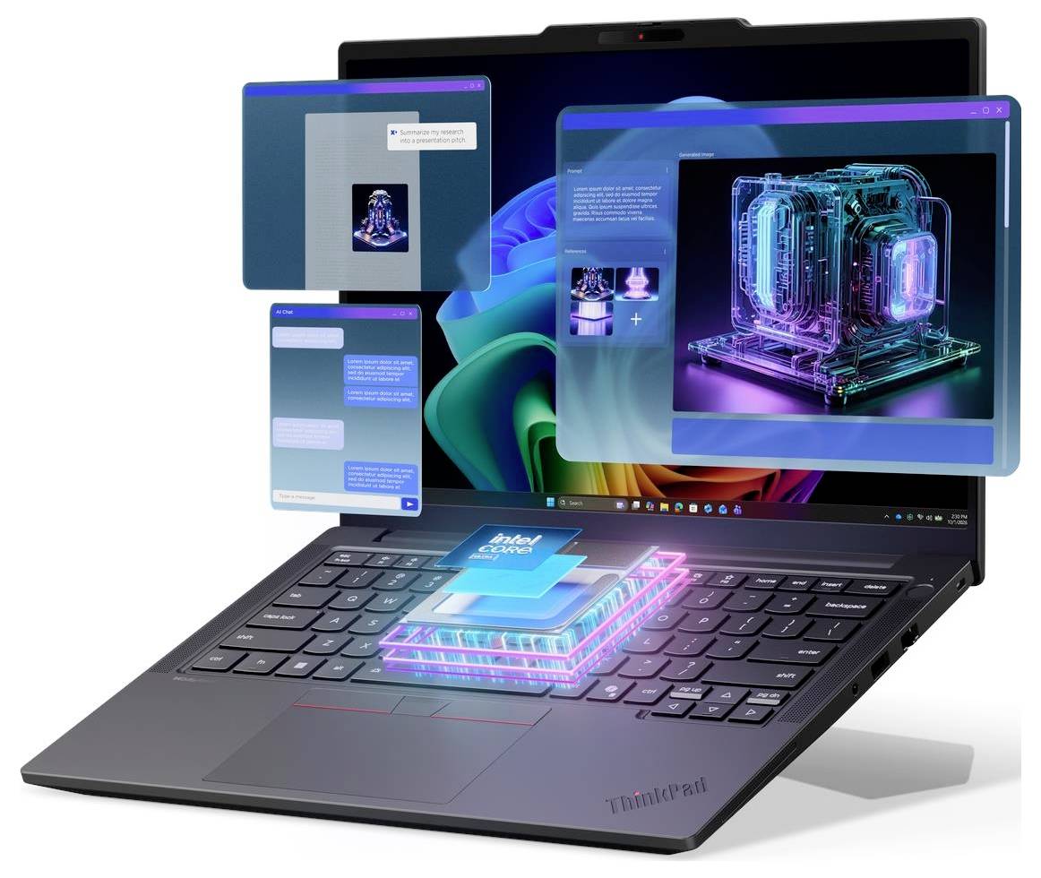 Lenovo Notebook ThinkPad T14 G7 35.6 cm (14 Zoll) WUXGA Intel® Core™ Ultra 7 355 32 GB RAM 1 TB SSD Deutsch, QWERTZ Intel Intel® Graphics Sc