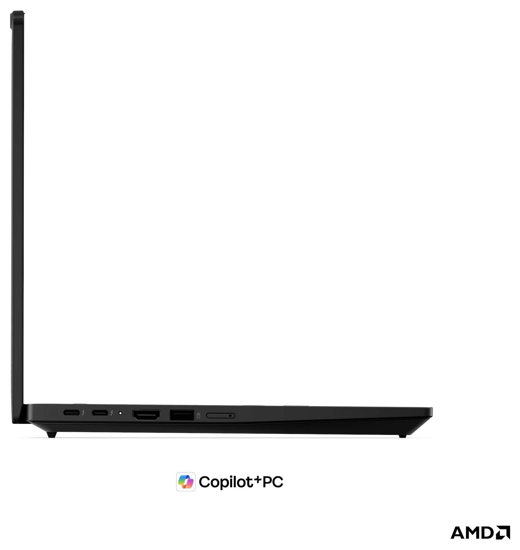 Black Laptop, das einen Stadtbildschirm zur Fotobearbeitung anzeigt, mit einer leuchtenden Chip-Grafik über der Tastatur, die Leistung/KI-Verarbeitung anzeigt.