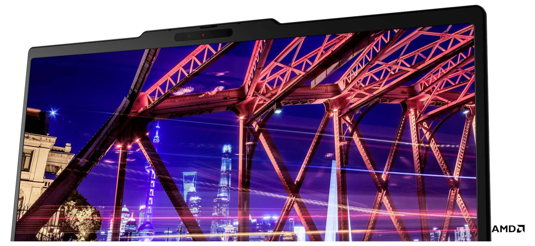 Rückansicht eines dunkelblau Lenovo ThinkPad-Laptops mit Copilot+ PC-Branding darunter.