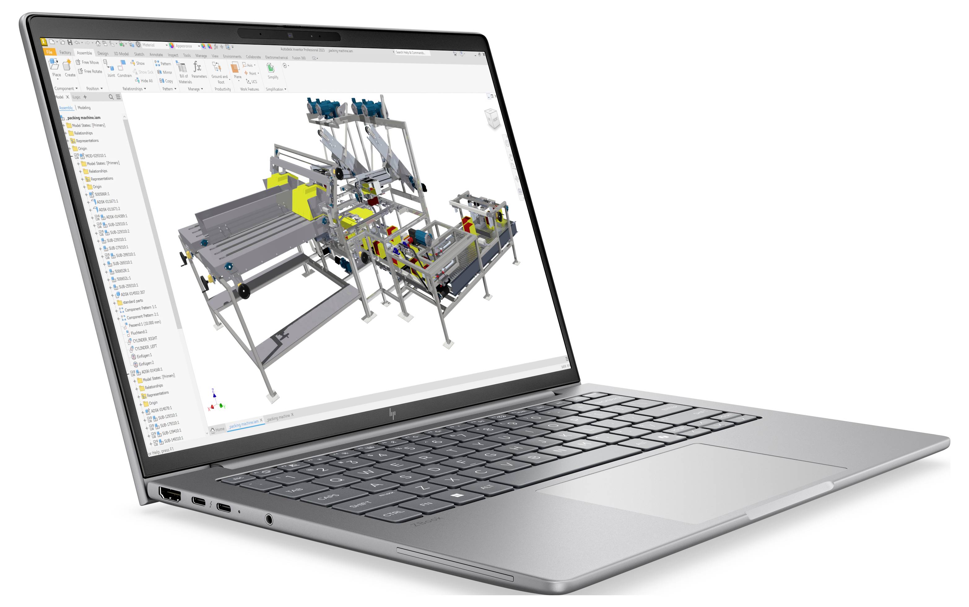 HP Workstation Notebook ZBook 8 G2a 35.6 cm (14 Zoll) 2.5K 64 GB RAM 1 TB SSD Deutsch, QWERTZ AMD AMD Radeon Graphics Silber DK3A5ET