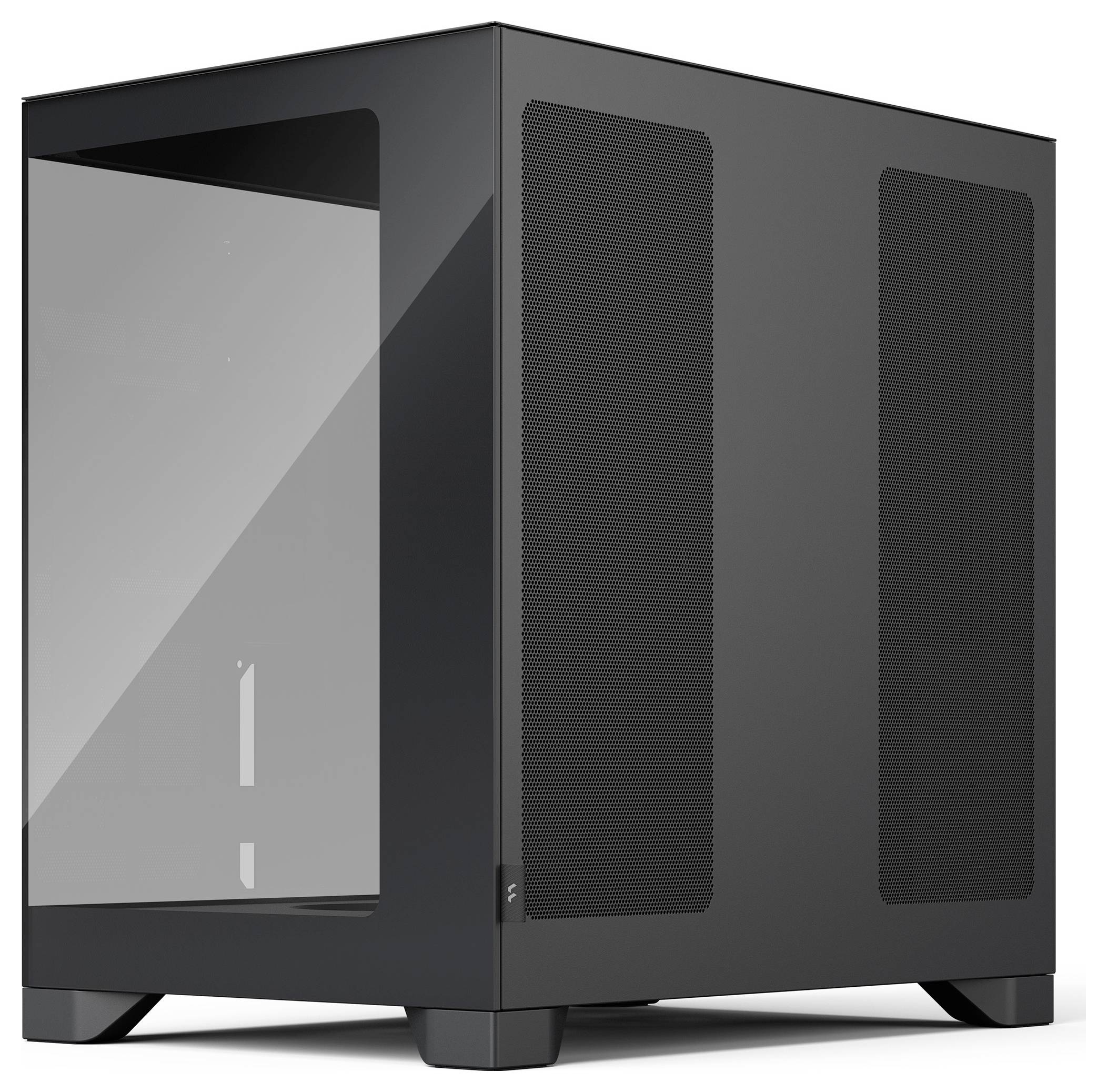 Fractal Design Geh Pop 2 Vision Black Midi-Tower PC-Gehäuse Schwarz 4 vorinstallierte Lüfter, Staubfilter, Seitenfenster