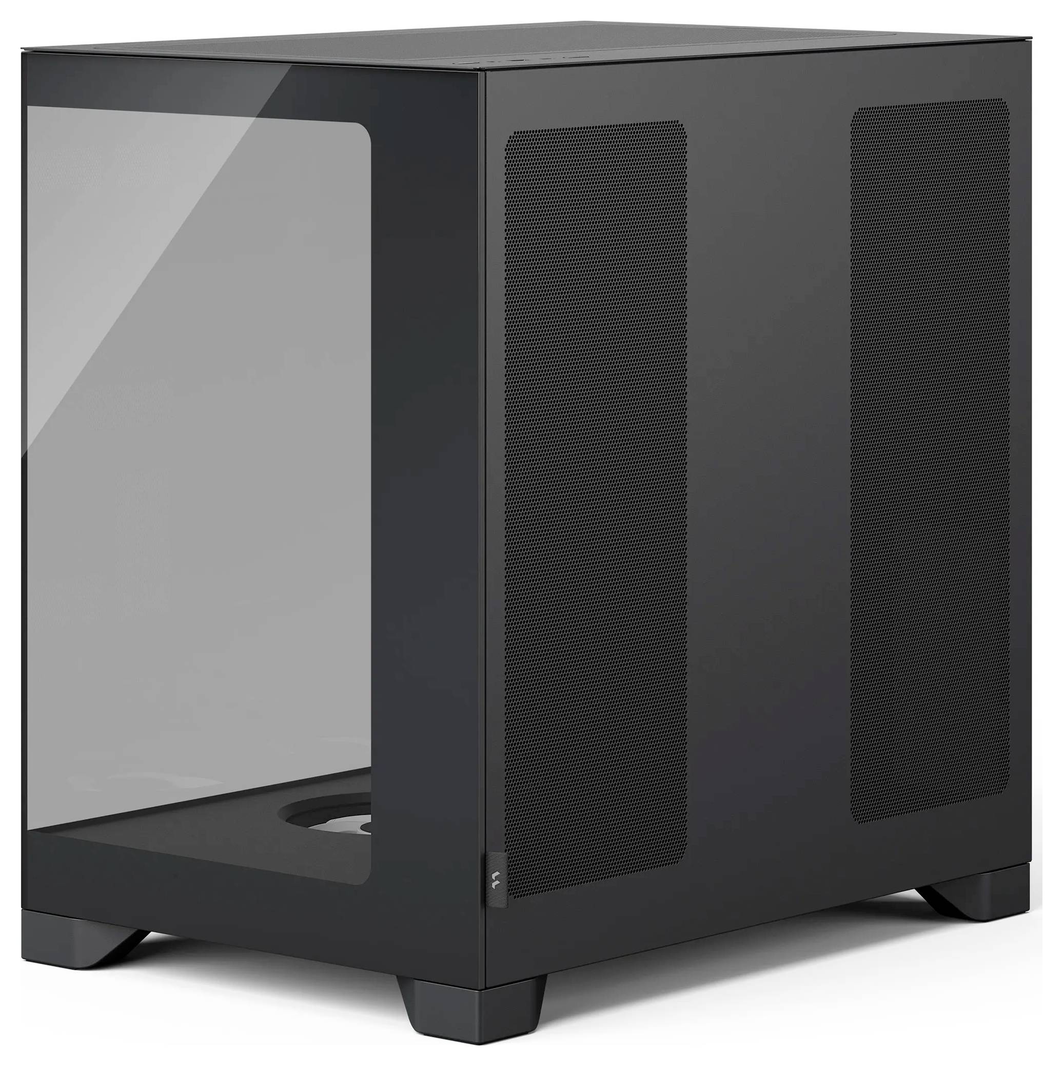Fractal Design Geh Pop 2 Vision Black RG Midi-Tower PC-Gehäuse Schwarz 4 Vorinstallierte LED Lüfter, Staubfilter, Seitenfenster