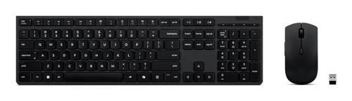 Lenovo Kabellos Tastatur, Maus-Set Deutsch, QWERTZ Schwarz
