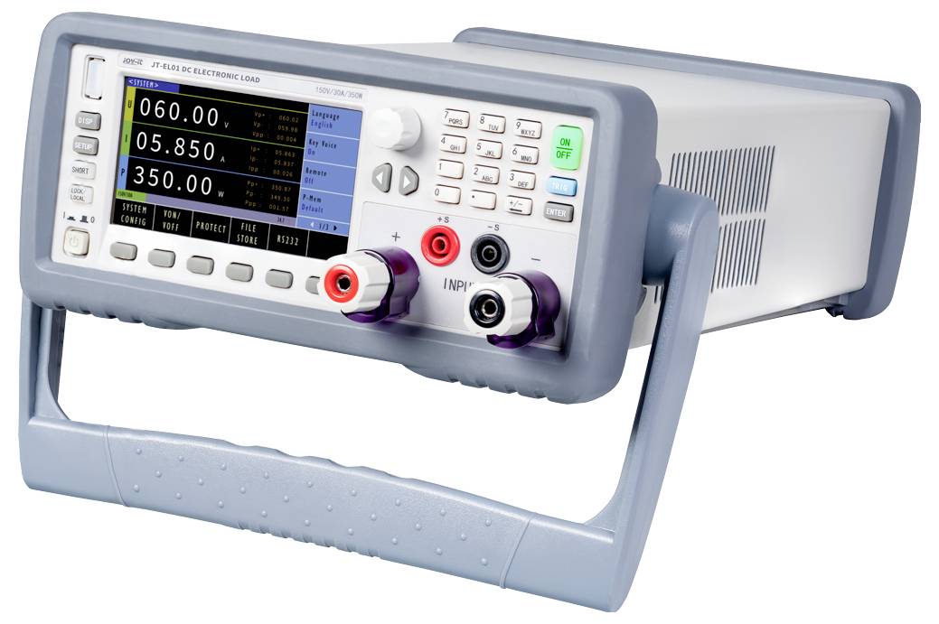 Digitales elektronisches Laborinstrument mit Display, das 060.00, 05.850 und 350.00 anzeigt, Drehknöpfe und Tasten auf der Frontplatte sowie Eingangsklemmen auf einem Ständer