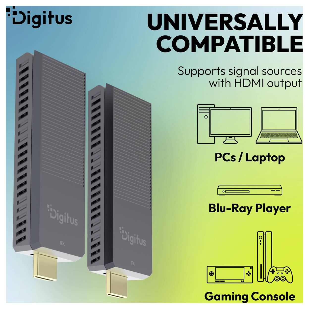 Digitus HDMI-Adapterpaar mit der Bezeichnung „Universell kompatibel