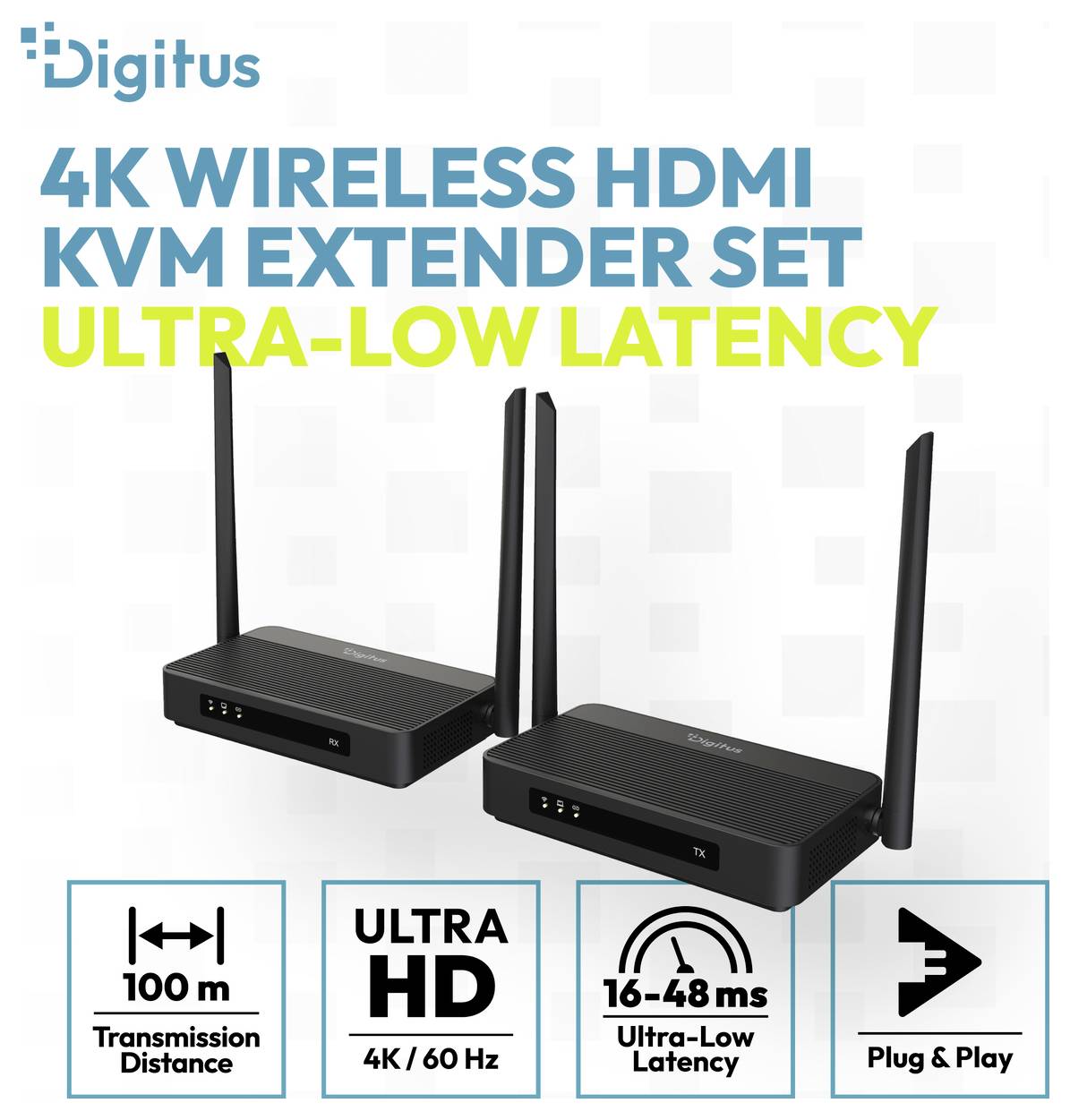 Digitus USB-A, USB-A (USB 1.1), HDMI®, HDMI® Eingang 100m