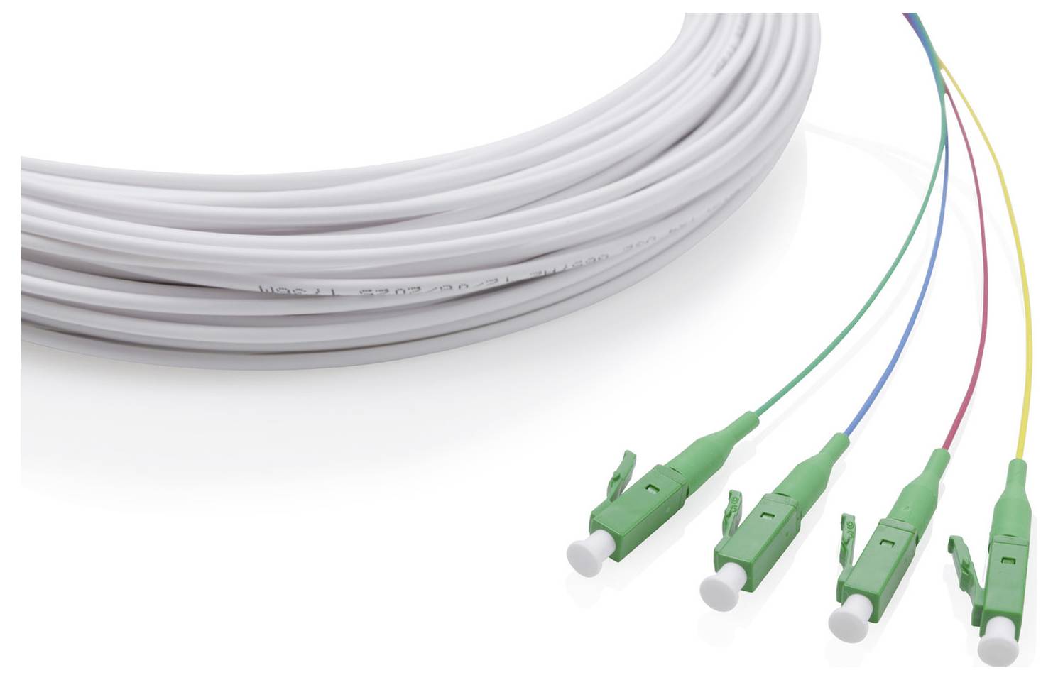 Digitus DK-3904LCA-30-1 Glasfaser LWL, Glasfaser Anschlusskabel 30m Grau [4x LC APC-Stecker - 4x ] 9/125 µ Singlemode