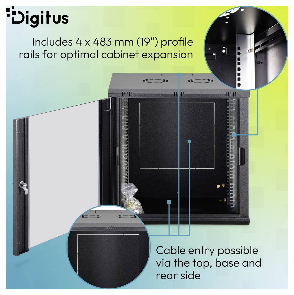 Digitus-Schrankgehäuse mit 4 x 483 mm (19