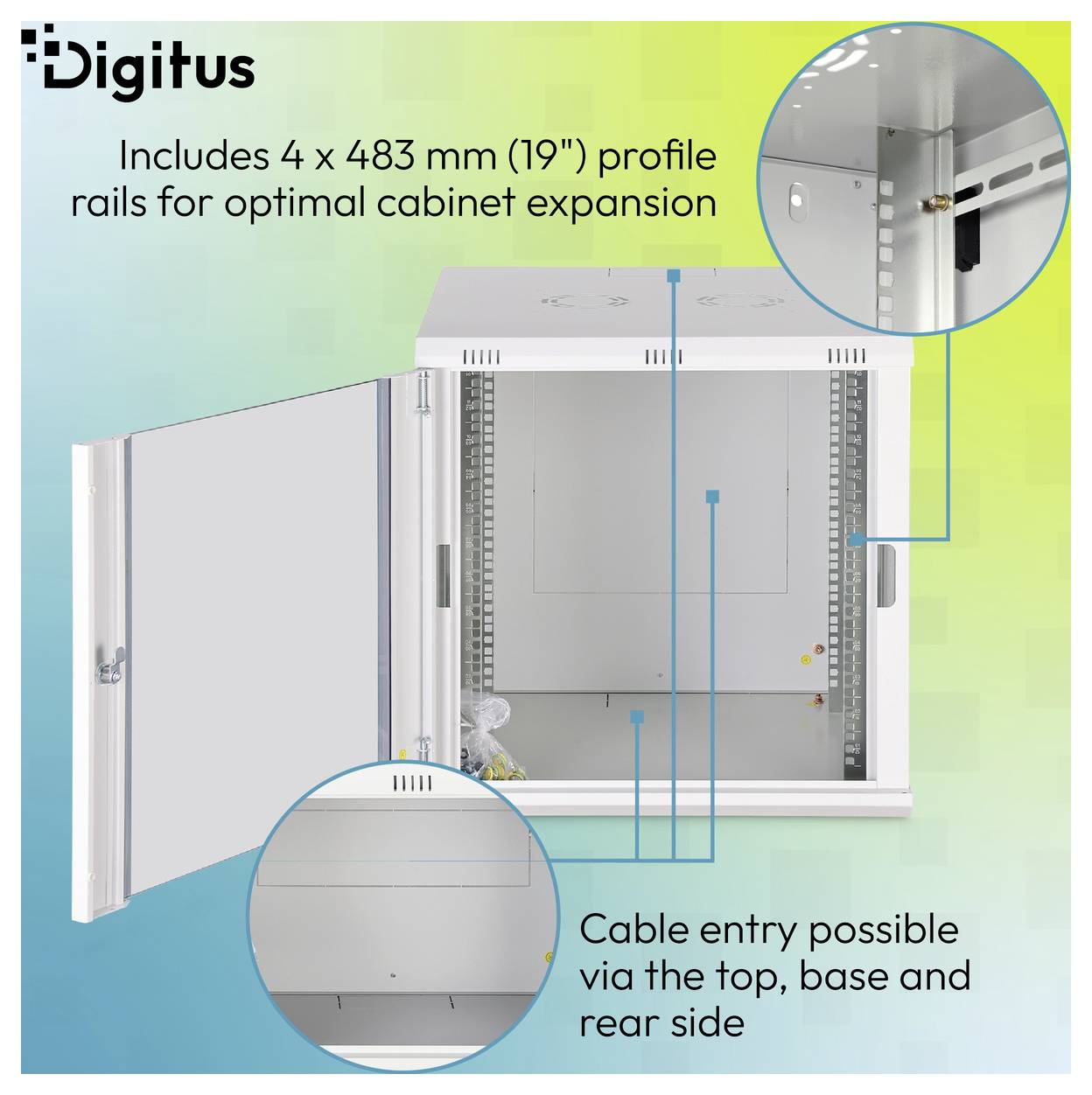 Digitus-Schrank mit 4 x 483 mm (19