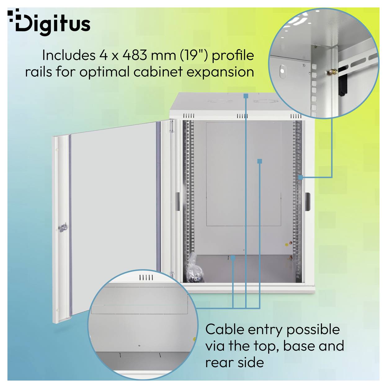 Digitus-Schrank mit 4 x 483 mm (19
