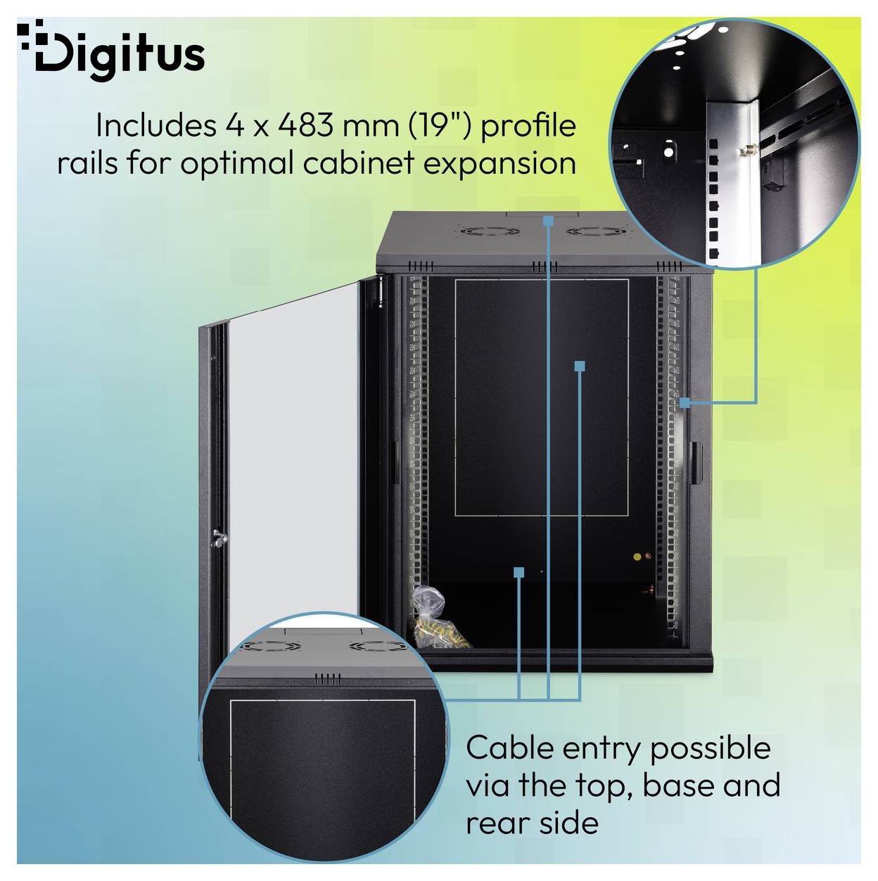 Digitus-Schrank mit 4 x 483 mm (19