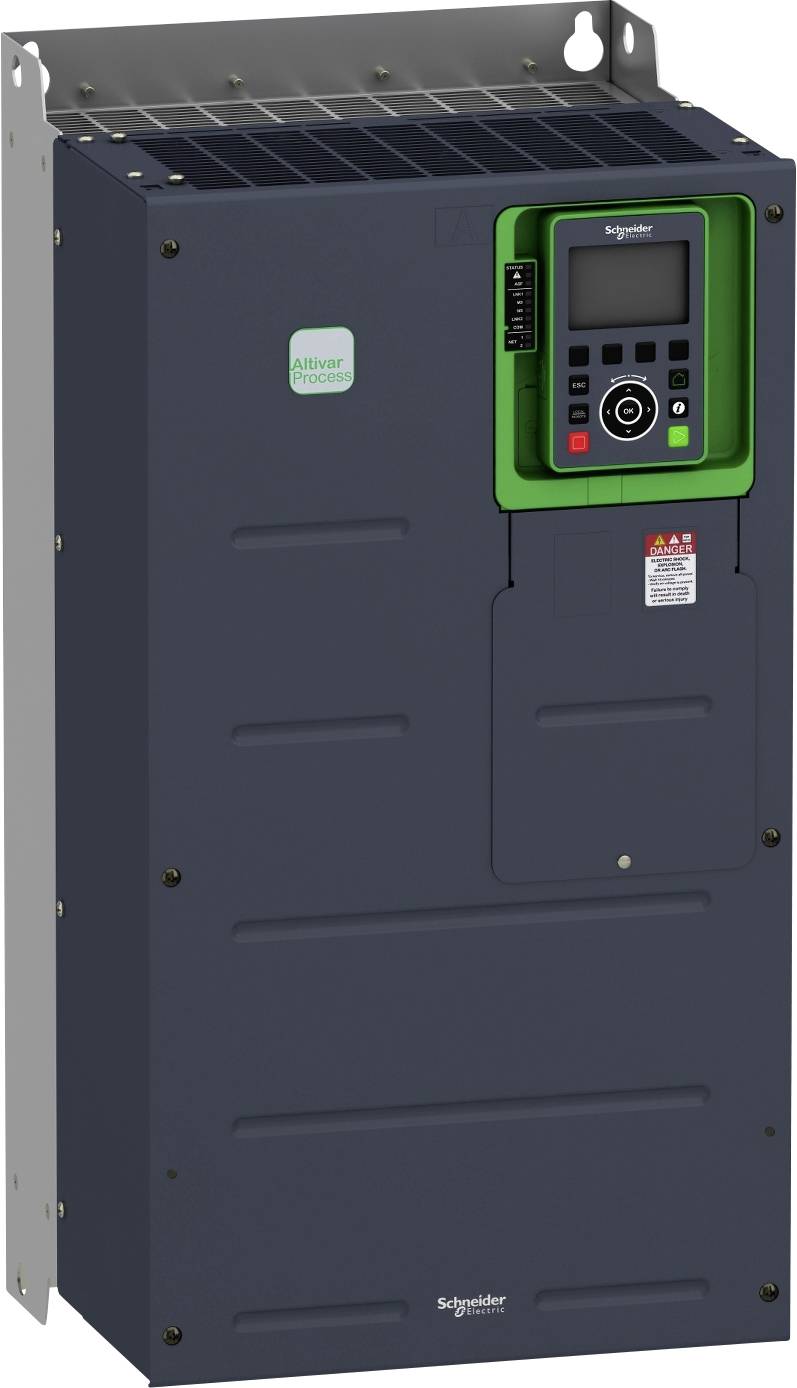 Industrieller Schneider Electric Altivar Prozess-Frequenzumrichter mit Steuerdisplay und Tasten auf der Frontplatte