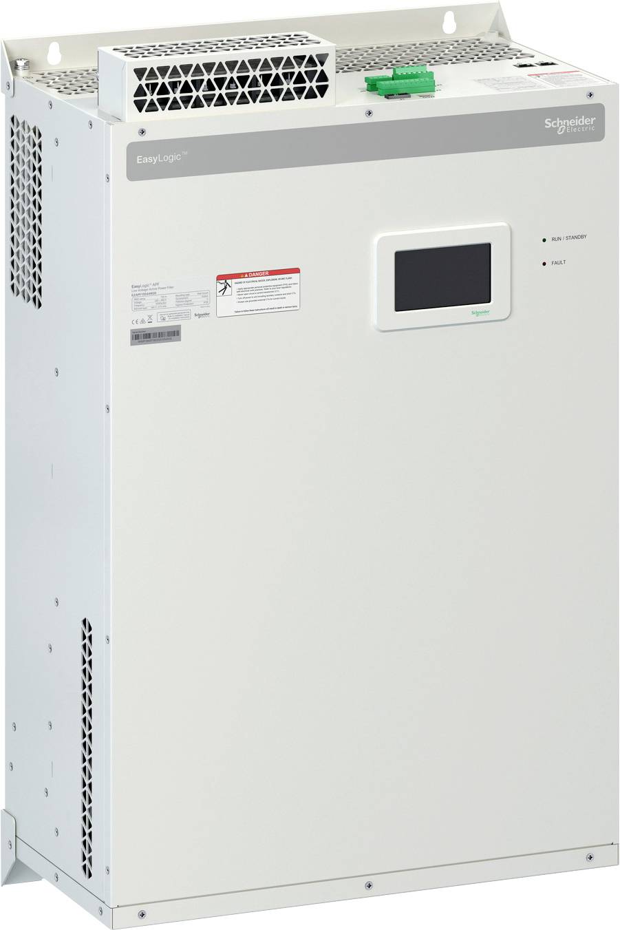 Industrieller Schneider Electric Easy UPS-Schrank mit frontseitigem Anzeigebildschirm und Statusanzeigen