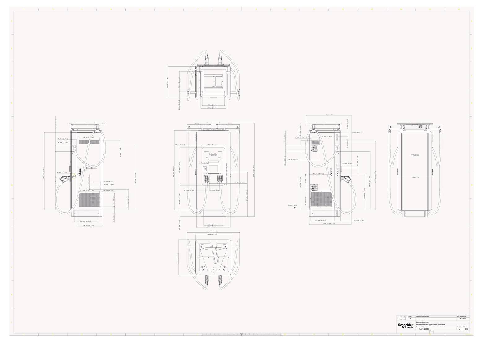 Schneider Electric Ladestation Typ 2 120kW NFC, RFID