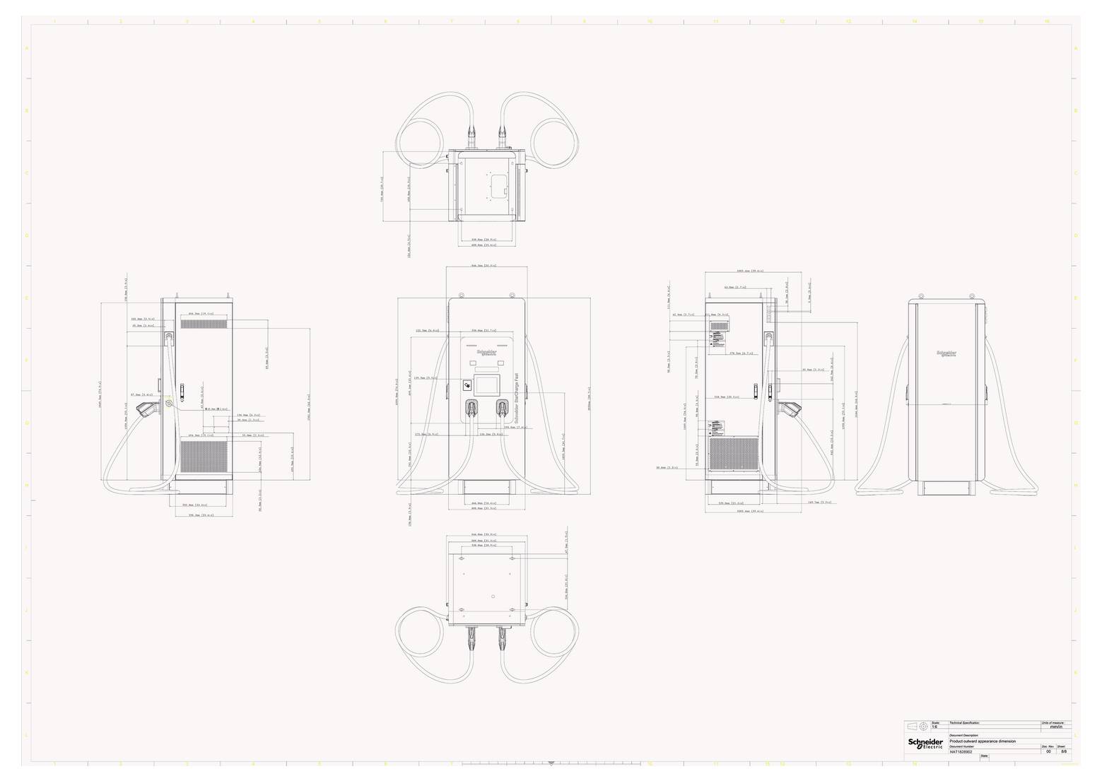 Schneider Electric Ladestation Typ 2 180kW NFC, RFID