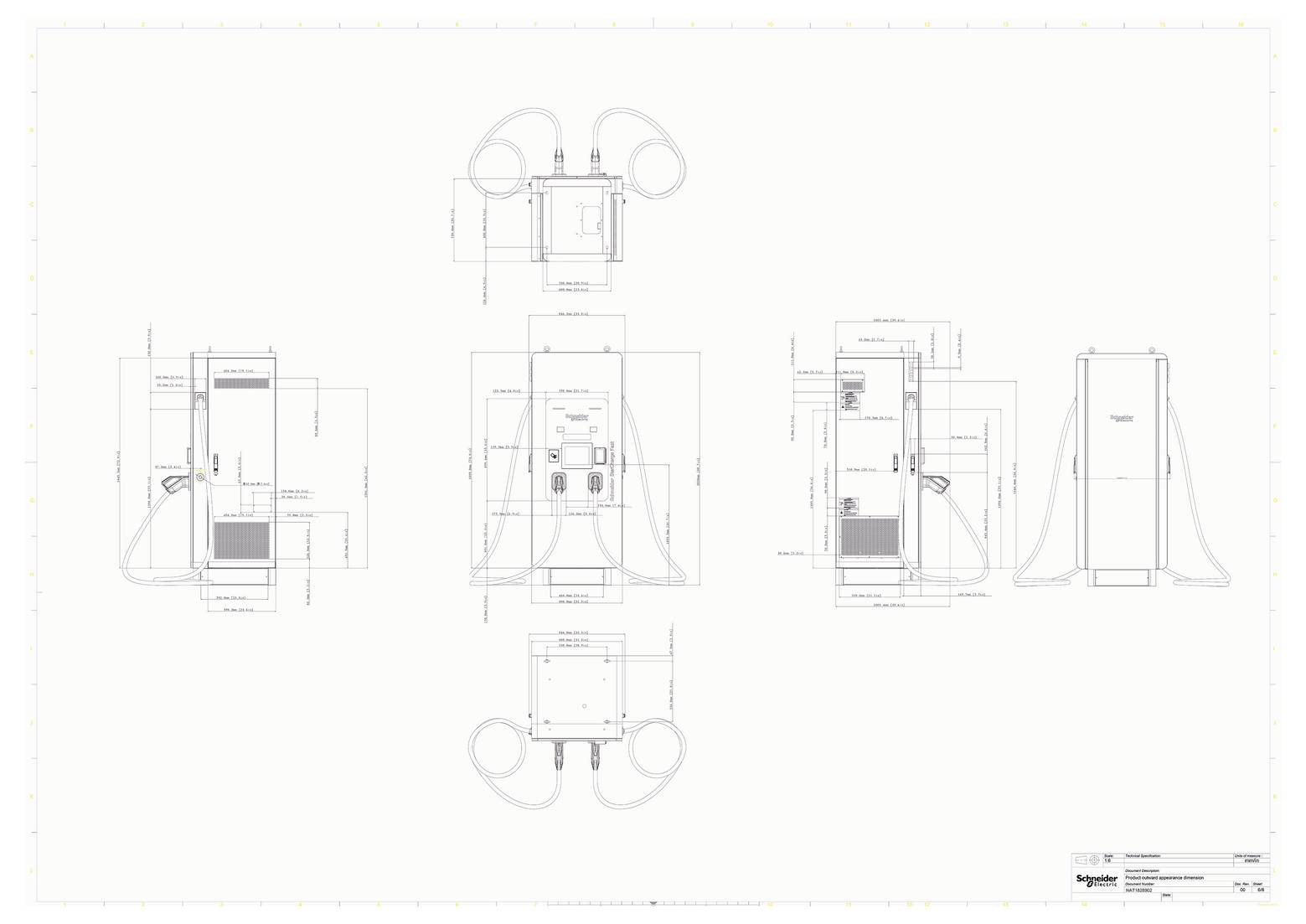 Schneider Electric Ladestation Typ 2 180kW NFC, RFID