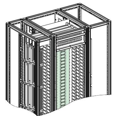 Schneider Electric NSYMBC206 PanelSeT SFM Rückwand - segmentierte Anwendung - 600mm Rückwand Stahl Grau 1St.