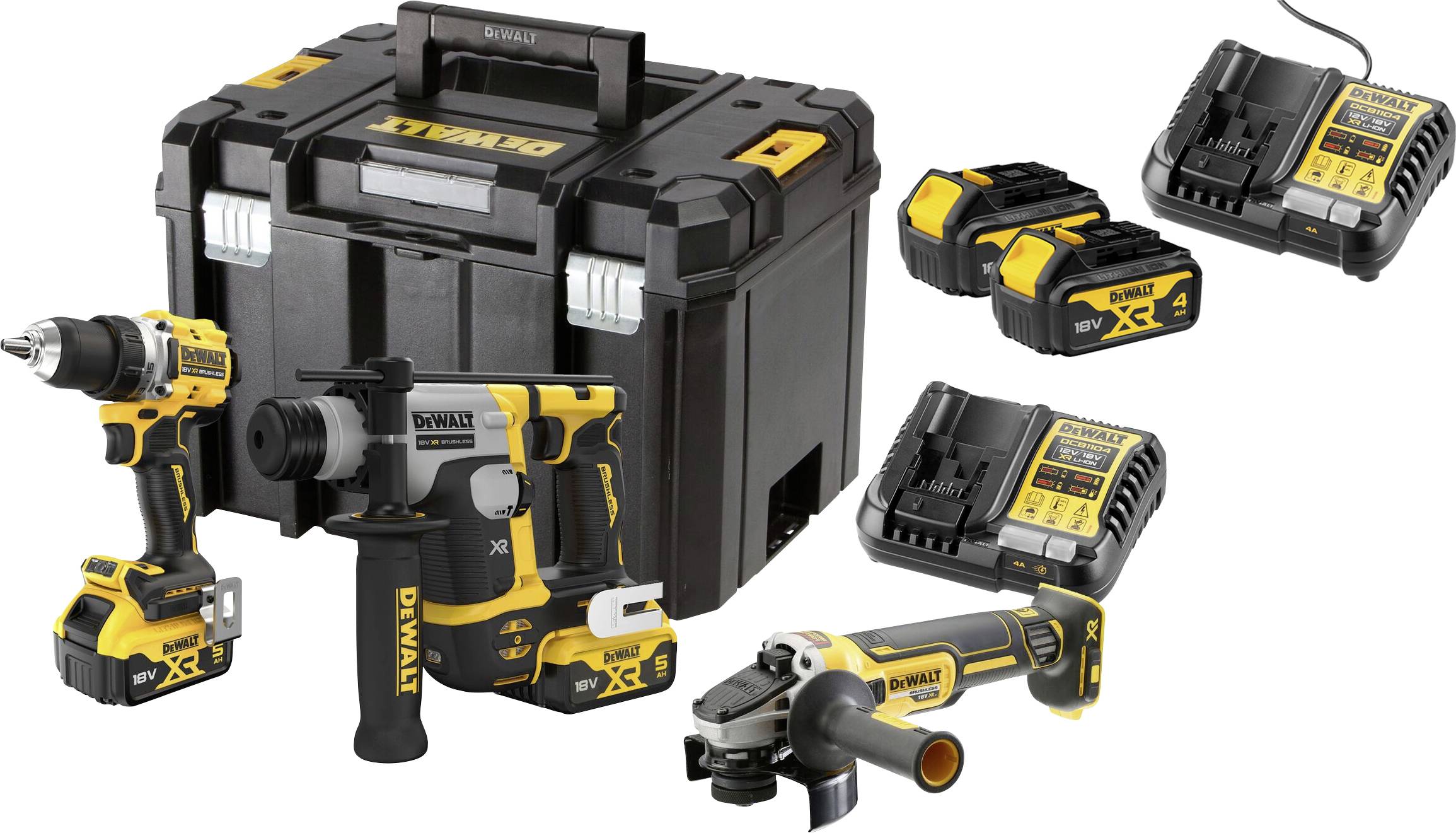 DEWALT DCK355P2T-QW Akku-Bohrschrauber inkl. 2. Akku + Akku-Kit DCB1104M2-QW gratis