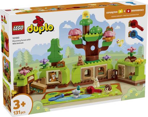 10480 LEGO® DUPLO® Wald mit wilden Tieren  Bauset mit Spielmatte, Igel, Ente, Eichhörnchen, Hase, Vogel und Fuchs