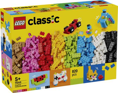 11045 LEGO® CLASSIC Kreative Bunte Steine  MINT-Set  baubare Fahrzeuge, Tiere, Lebensmittel, eine Gitarre und weitere Modelle