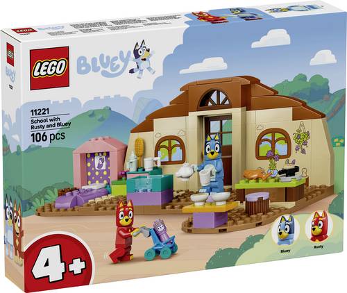 11221 LEGO® DC COMICS SUPER HEROES Schule mit Rusty und Bluey  Bauset mit Mini-Küche, Café und Babypflegestation  2 Minifiguren